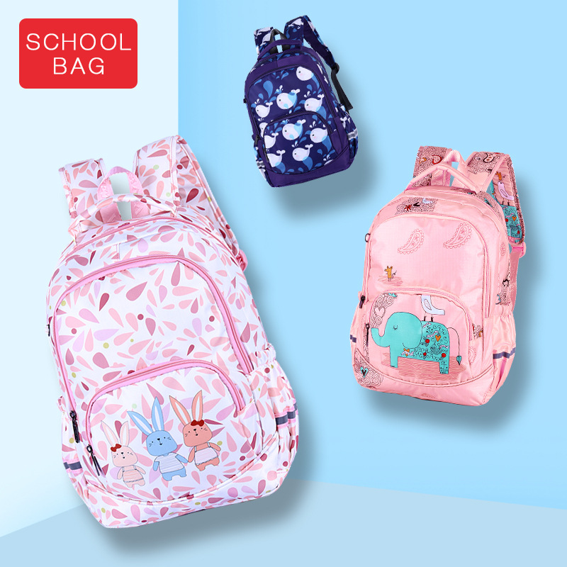 schoolbag Male and female students Cartoon lovely High-capacity Backpack customized light pupil schoolbag 1-2 year