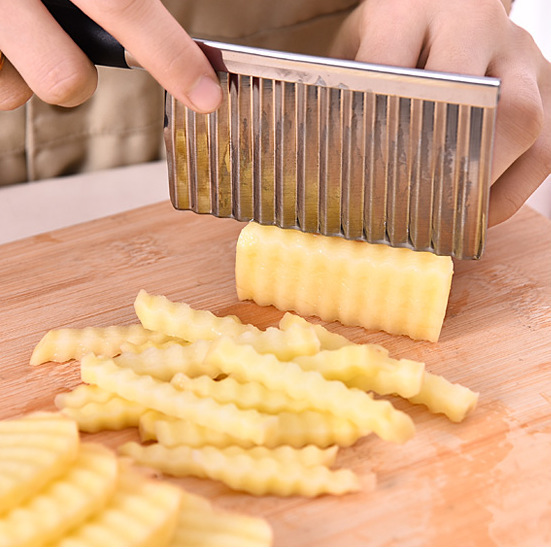 切土豆丝波浪刀 不锈钢切丝器切条器 厨房切条土豆切片器