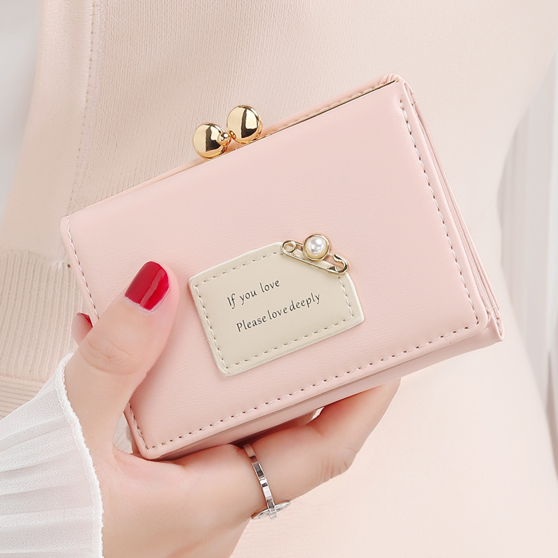 Popular women's small wallet simple women's short 2020 new student Korean Keai multifunctional mini card bag