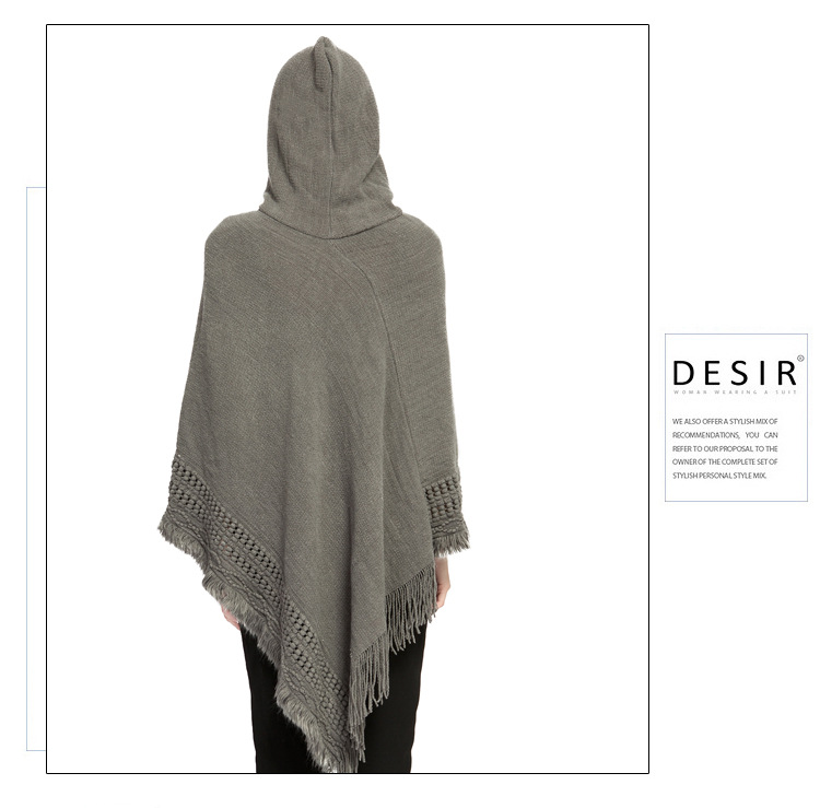 速卖通亚马逊热卖 大码针织套头衫批发 冬季仿羊绒披