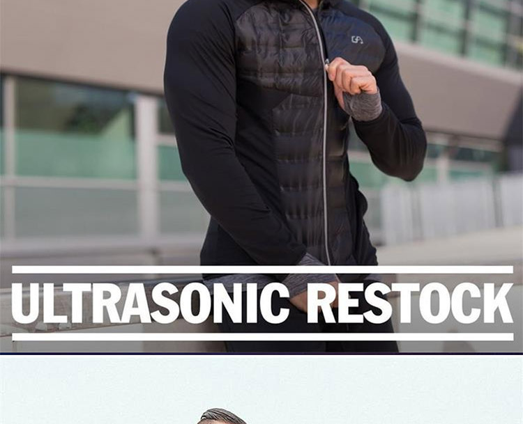 Vīriešu apģērbs Muscle Fitness Brothers ziemas sporta treniņtērps vīriešu īsa ikdienas kapuce kokvilnas jaka vienkrāsaina_voghion.com