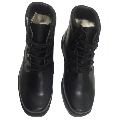 厂家批发中邦羊毛防寒牛皮皮靴，送老人冬季保暖羊毛皮靴男|ms