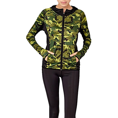 定制運動健身外套女跑步瑜伽外套修身長袖上衣拉鏈健身衣