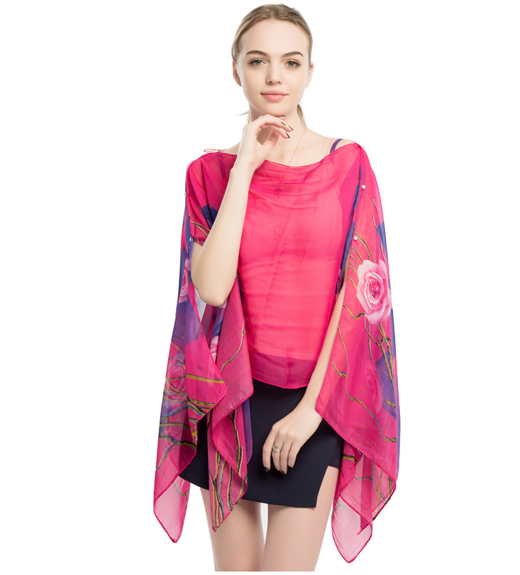 夏季女士丝巾厂家 遮阳防晒披肩批发 礼品围巾