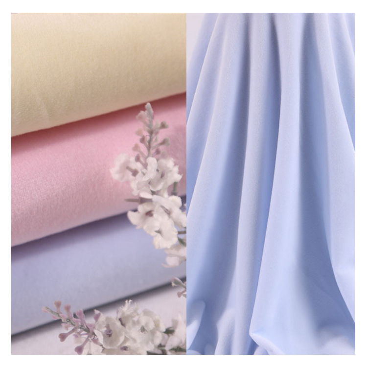 厂家素色婴儿水晶绒布 秋冬水晶绒家居服装抱枕睡衣面料