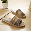 Slippers suitable for men and women for beloved indoor platform, cotton and linen