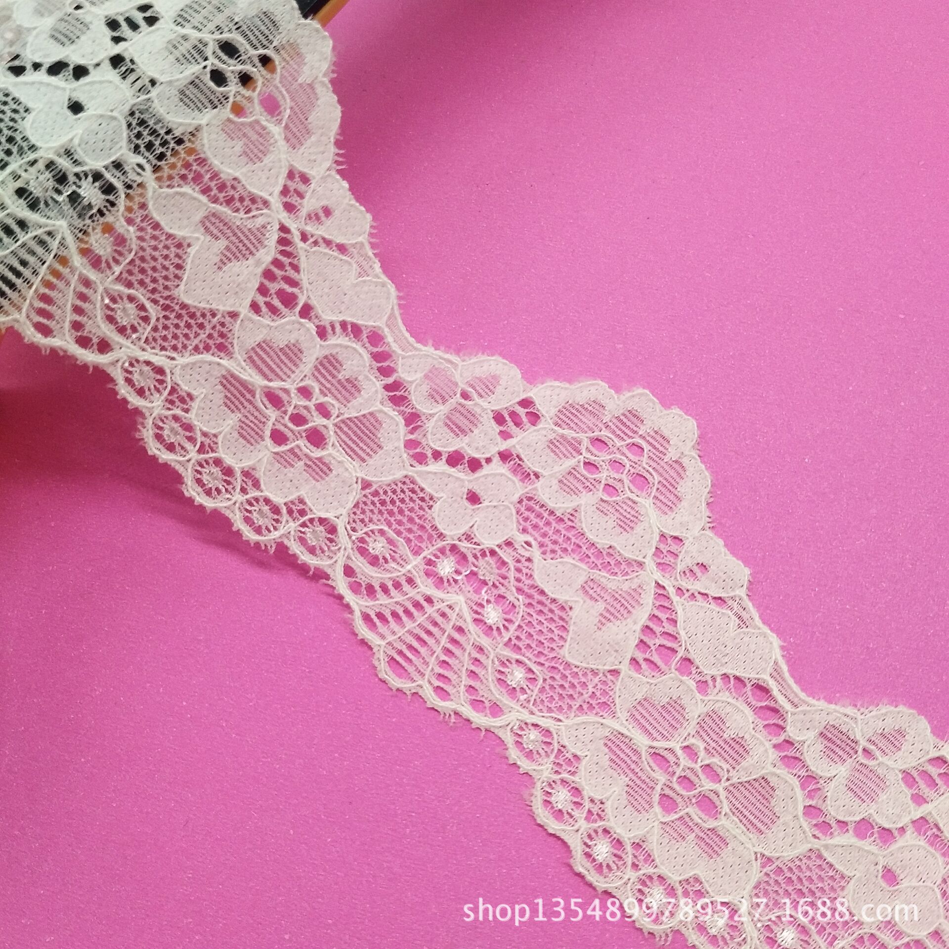 厂家直销现货批发6cm新款电脑贾卡弹力蕾丝花边睡衣花边量大优惠