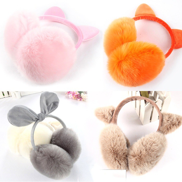 Korean Edition winter Earmuff keep warm Earmuff Imitation fur Sweet lovely bow Plush Ear package Ear cover