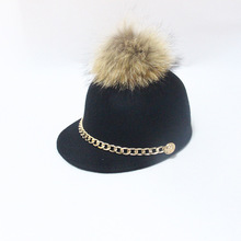 女款秋冬新款禮帽 大球款親子禮帽 羊毛氈帽 兒童親子 親子款禮帽