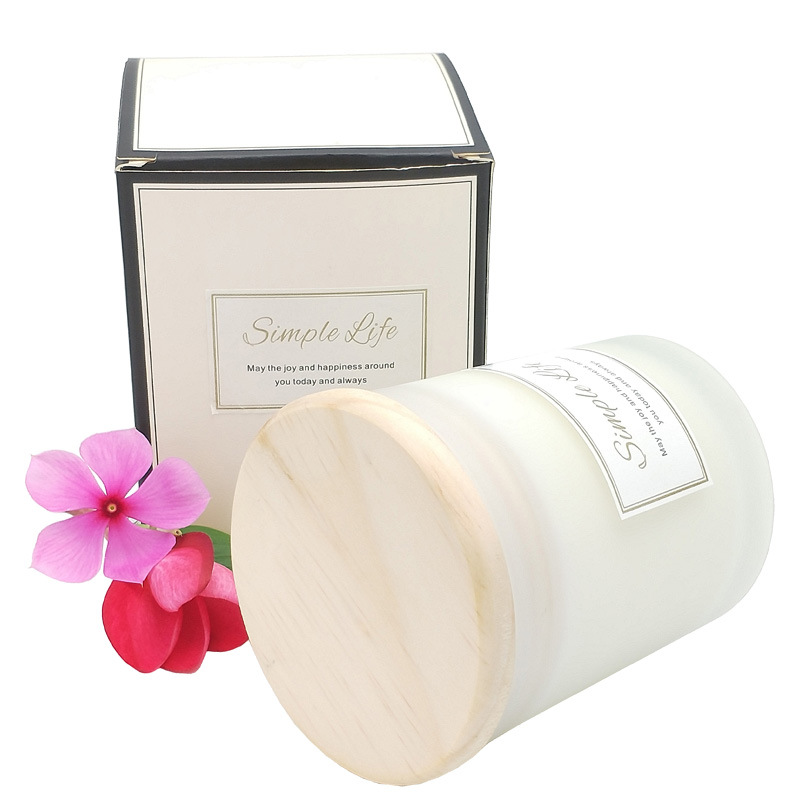Aromatherapy candle cup with lid Soy wax...