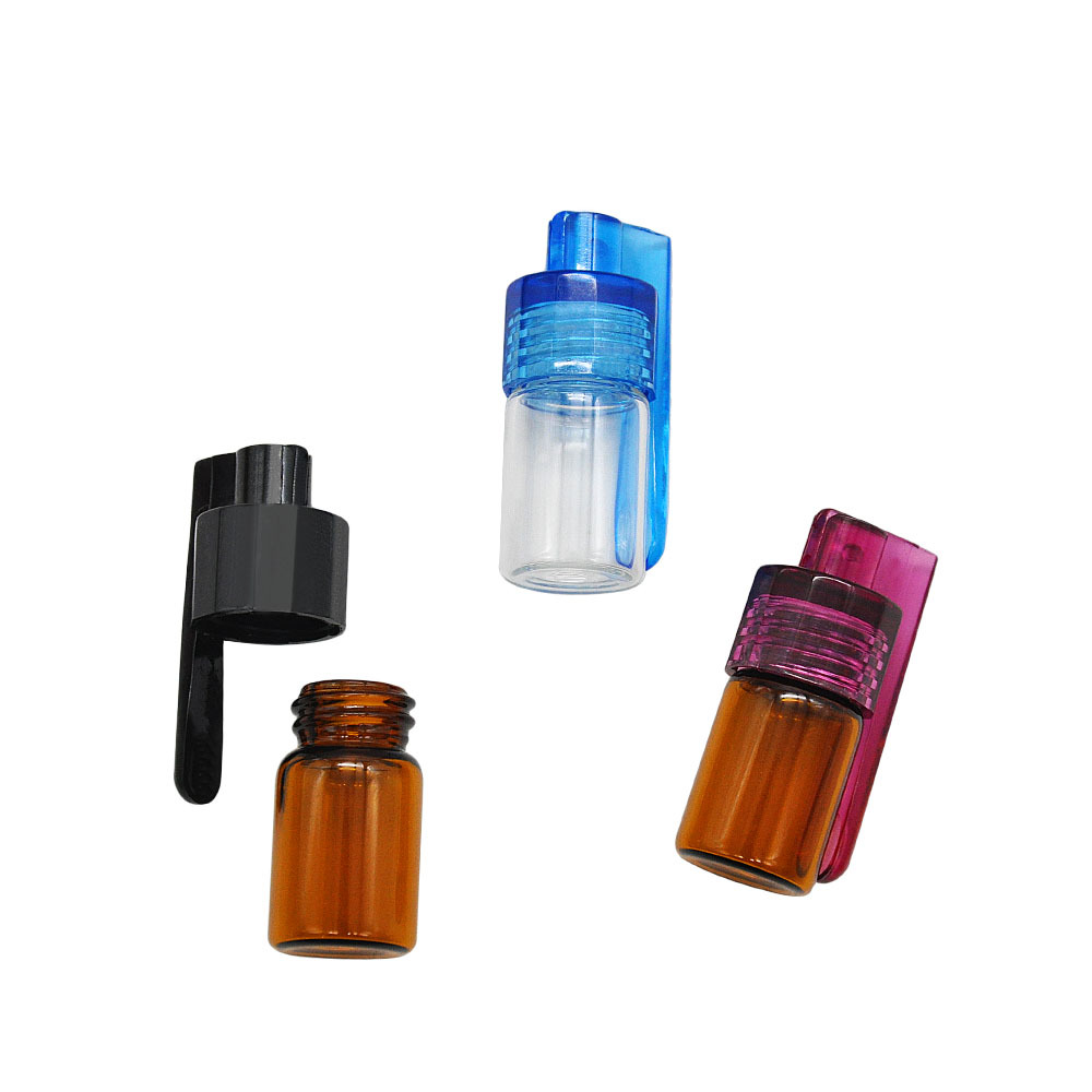 2021 51mm/36mm Acrylic Plastic Bottle Snuff Snorter Dispenser Bullet