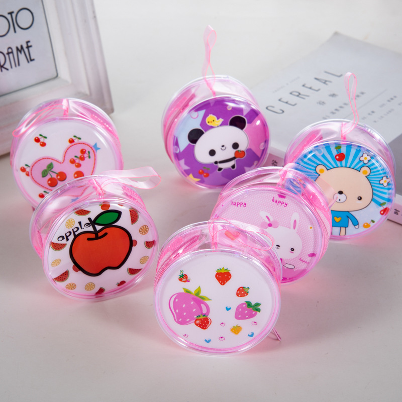 厂家直销PVC透明圆形彩印开线包装袋  手提PVC袋 可选图形