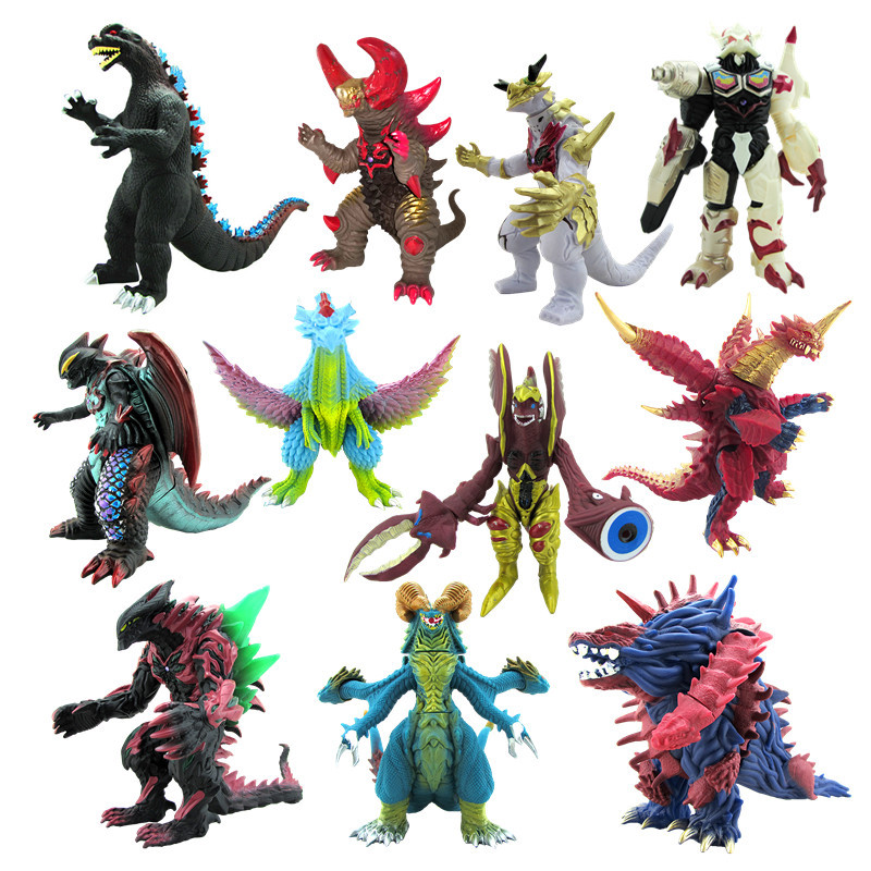 银河超人怪兽软胶玩具 大号哥斯拉玛伽大蛇巴萨魔怪之域