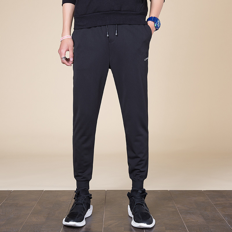 Spring and autumn season Thin section Casual pants Self cultivation Pencil Pants man Sports pants black trousers Schoolboy Korean Edition Trend