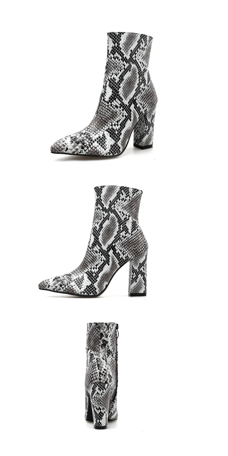 new snake-print fashion short boots  NSHU35144