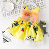 Summer clothing, yellow dress with sleeves sleevless for princess, 2023, Korean style