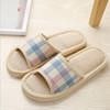 Slippers indoor suitable for men and women for beloved, soft sole, Korean style, cotton and linen