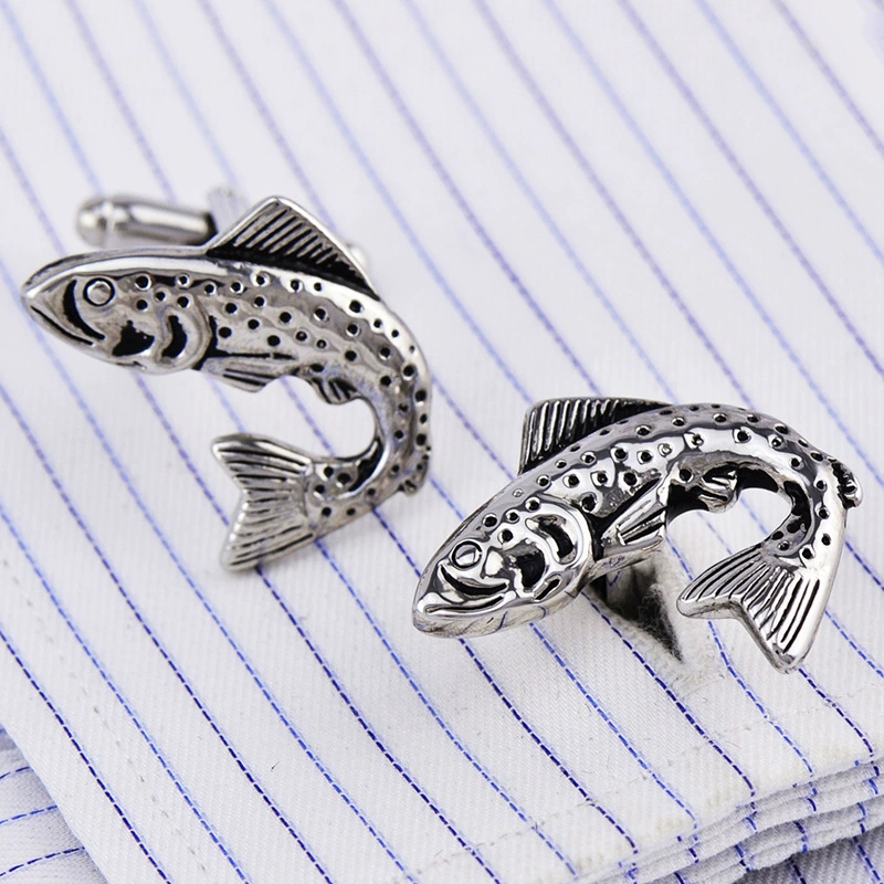 [英博鱼袖扣珐琅袖钉法式衬衫袖纽扣942Cufflinks/动物造型991331]
