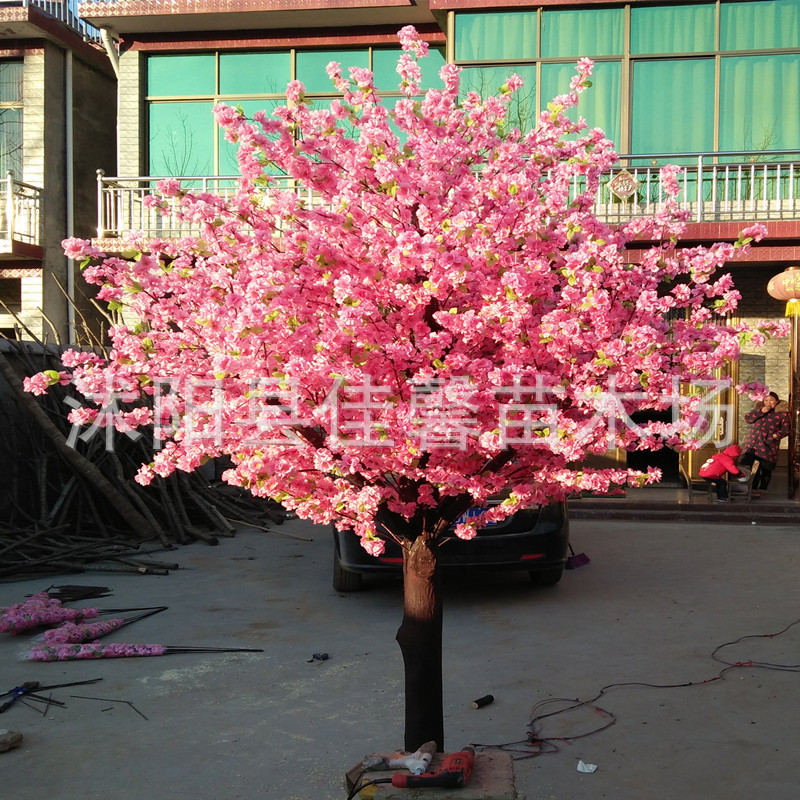 仿真桃树大型植物桃花树 仿真樱花树仿真桃花树许愿树桃花装饰|ms