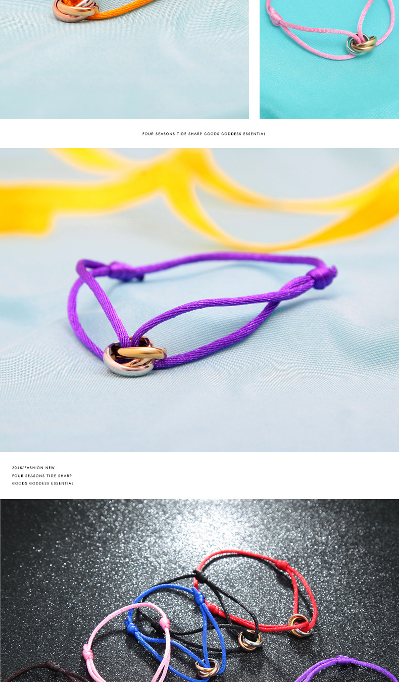 Style Simple Couleur Unie Acier Au Titane Polissage Bracelets display picture 2