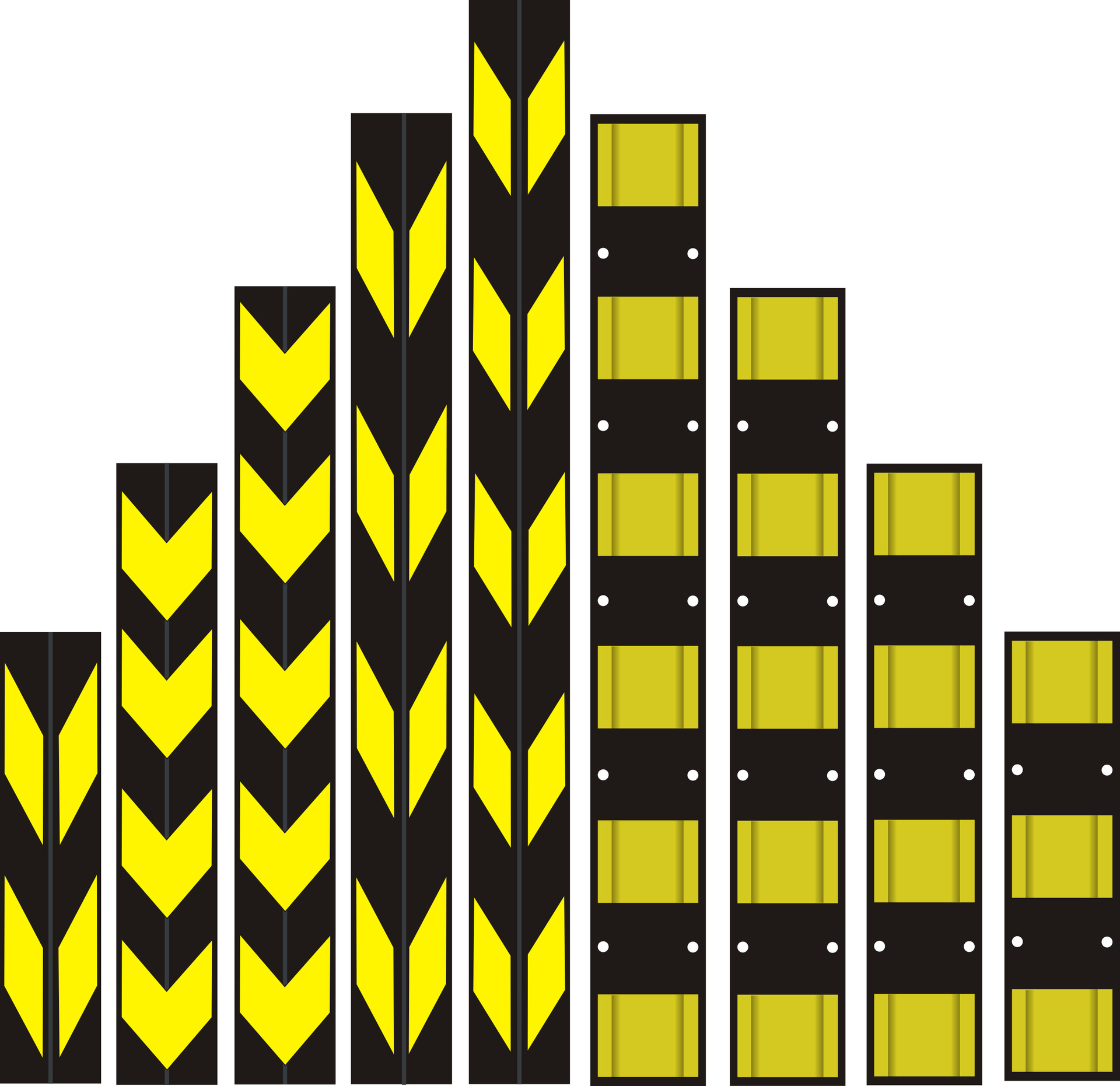 车库反光圆护墙角 橡胶防撞护角条 护套 800*100*10MM