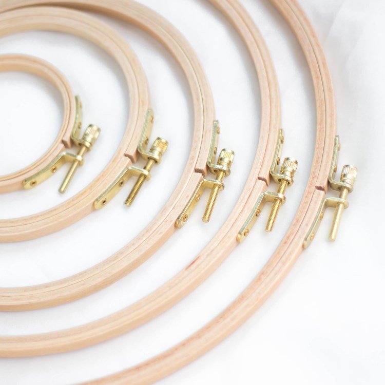 实木绣绷椭圆圆形榉木木制手工刺绣十字绣立体绣框摆件礼品框批发