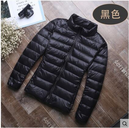 2021 autumn and winter lightweight down jacket women's short new stand collar Slim Fit Plus Size short jacket one hair substitute