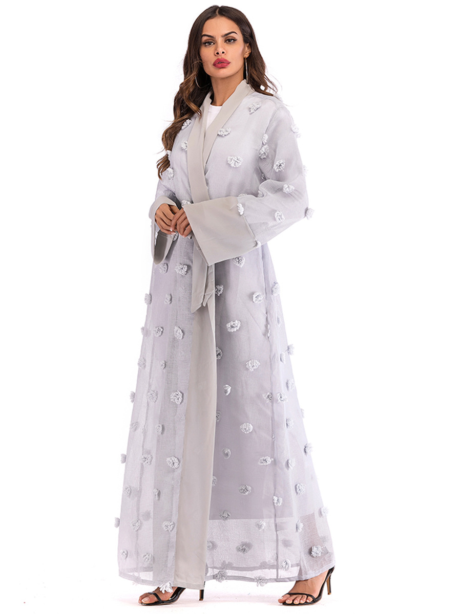 Title 31, Kadınlar için 3D Çiçek Örgü Gevşek Dantel Uzun ...