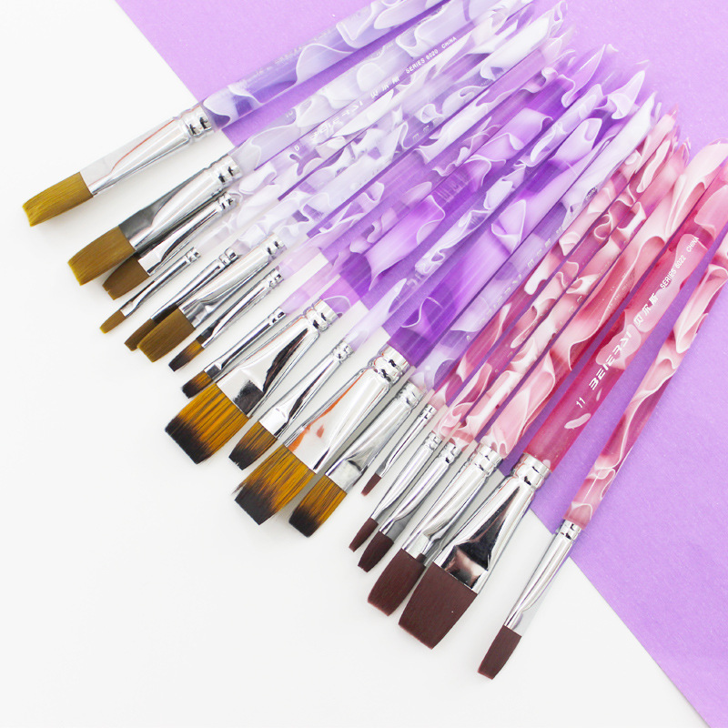 贝尔斯6020/21/22 6支装尼龙毛头磨砂花杆高档水粉笔丙烯笔 批发