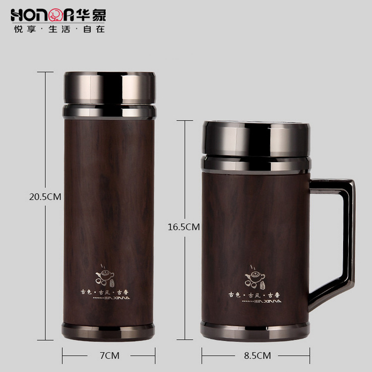 匡迪新款309号木纹紫砂杯厂家紫砂保温办公杯可定制logo