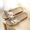 Slippers, footwear indoor, non-slip cute slide with bow