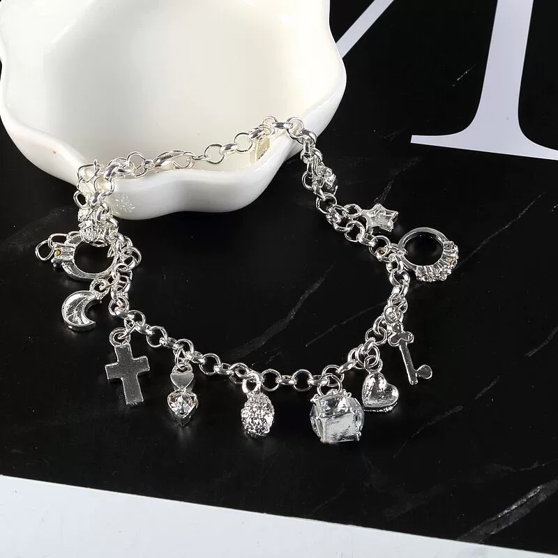 Серебряная стильная ручка/ручка? браслет, ebay, европейский стиль, корейский стиль