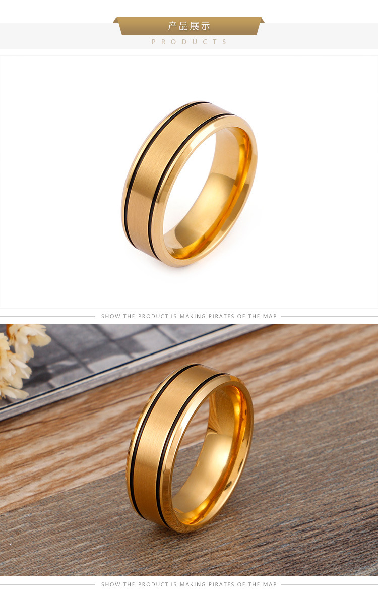 Titanium Steel 18K Gold Plated Simple Style Plating Geometric display picture 3