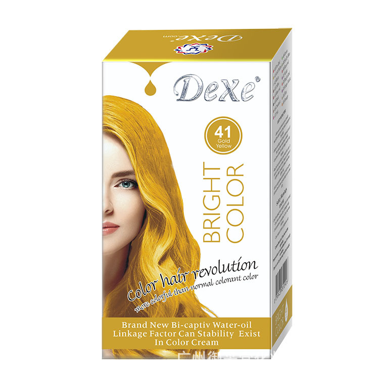 跨境货源批发Dexe炫彩染发剂多色可选彩色染膏永久性60ml+120ml