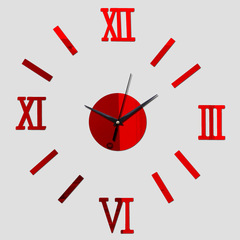 GZ069 亞克力鏡面掛鍾羅馬數字貼鍾靜音亞馬遜 歐美熱銷