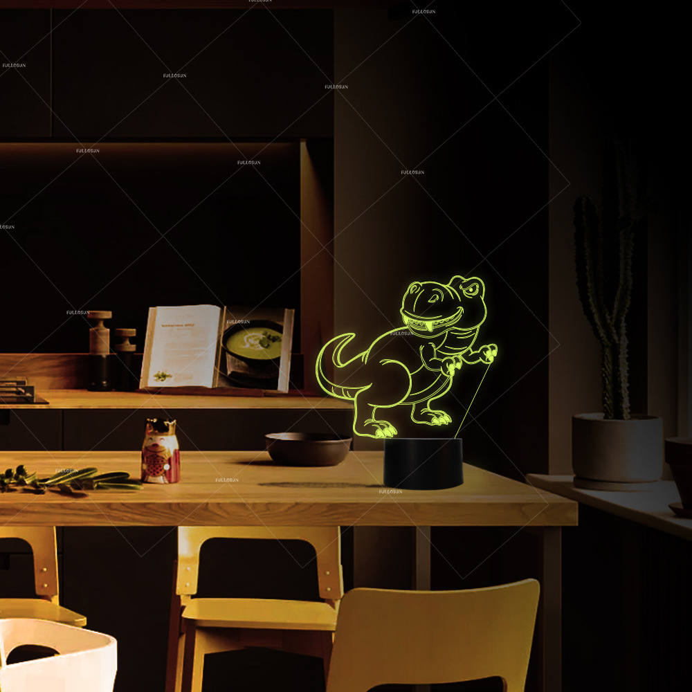 跨境新款恐龙小夜灯批发 电子产品礼品床头灯 3D LED灯FS-3119