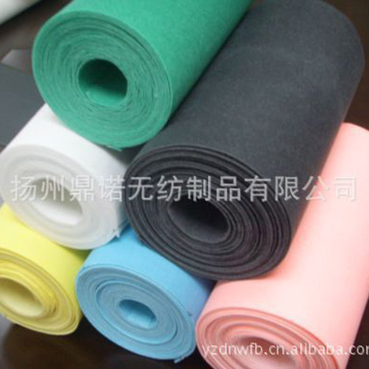 厂家直供 各种规格针刺无纺布 彩色针刺无纺布 化纤毛毡布