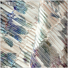 少女宫廷风花朵烫金压褶纹路面料时装百褶裙上衣裤料配饰箱包设计