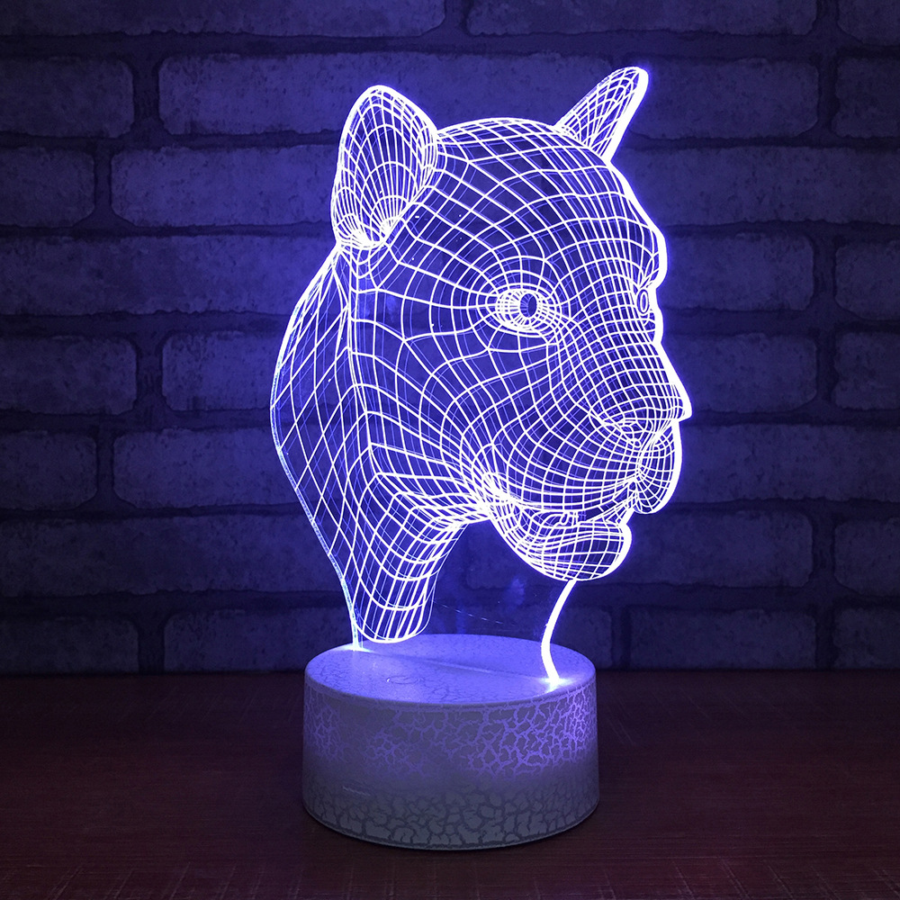 亚马逊爆款 爆裂纹3D灯小夜灯台灯