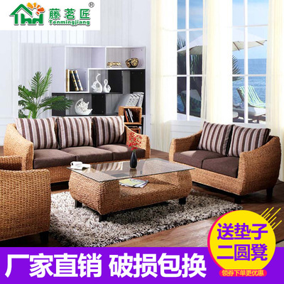 Rattan furniture Rattan sofa bar Café club Restaurant leisure time Tables and chairs hotel Restaurant Rattan chairs Sofa Set