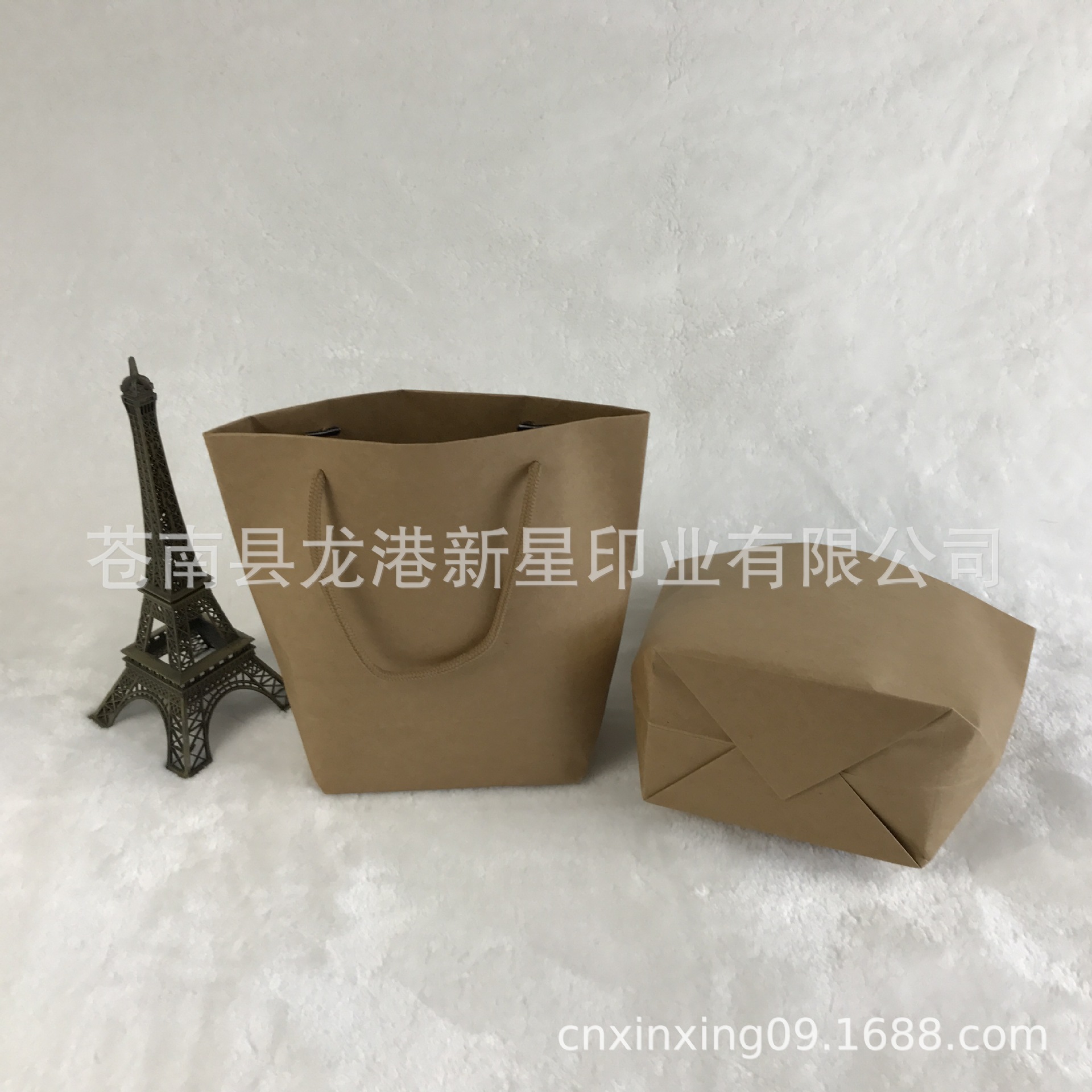 牛皮纸手提袋船型纸袋定做 服装袋购物袋可加印LOGO礼品袋印刷