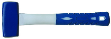 工厂供应碳钢锻造感叹号类型包塑柄石工锤规格1000克