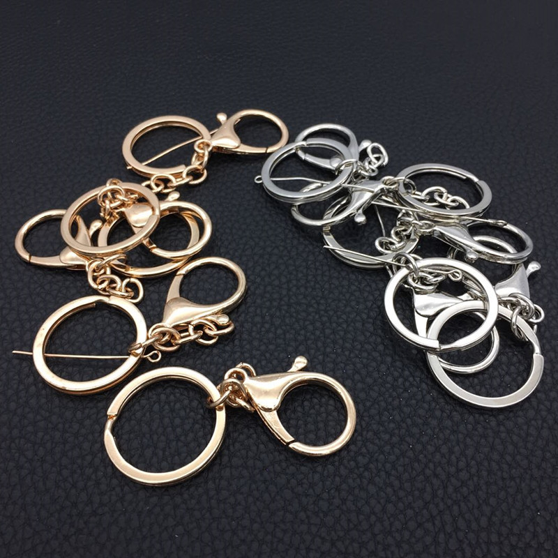 33mm钥匙扣金色银色 diy饰品手工饰品钥匙扣