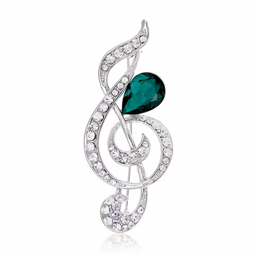 Elegant Women's High-End Brooch with Notes, Delicate Niche Design, Luxurious Chic Accessory for Sweaters, Coats, and Suits