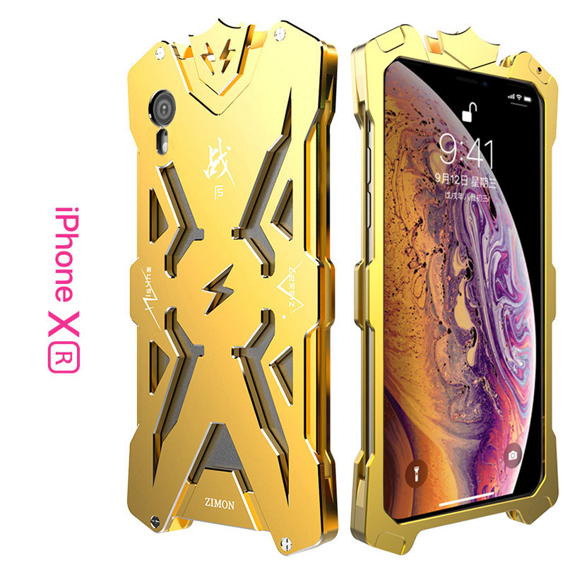 SIMON THOR Aviation Aluminum Alloy Shockproof Armor Metal Case Cover for Apple iPhone XS Max & iPhone XR & iPhone XS & iPhone X
