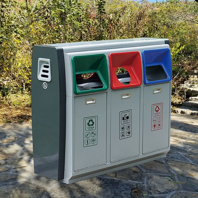 不锈钢垃圾桶户外 三分类垃圾桶 小区果皮箱 学校垃圾箱果壳箱