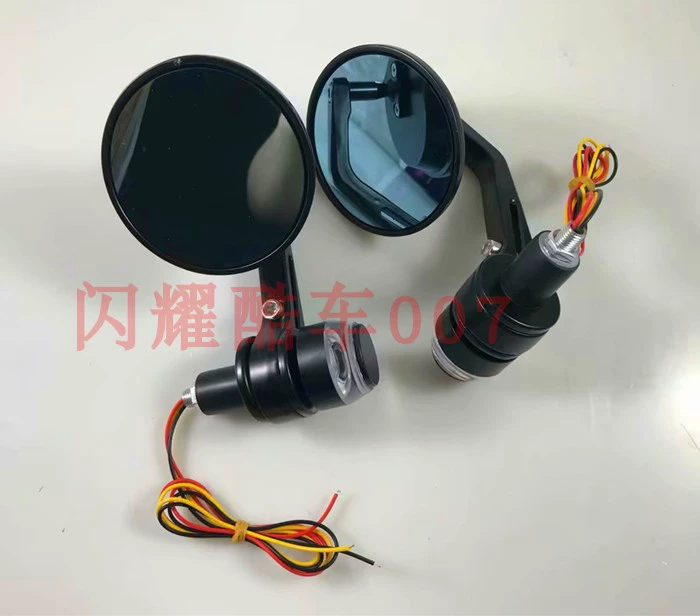 Motorcycle Harley cruise Prince car modified retro metal with LED turning light shots poverty mirror poverty mirror