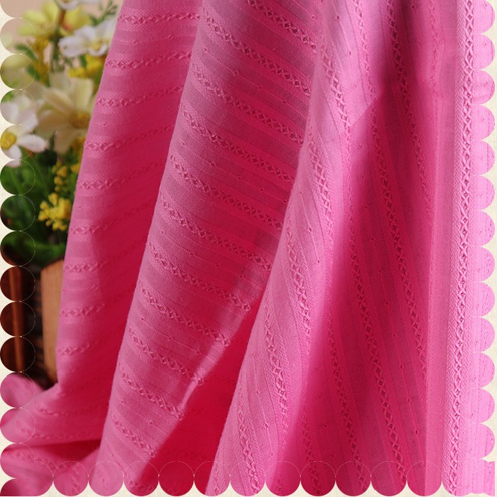 新款全棉纱罗布提花面料 女装童装上衣连衣裙衬衫服装面料