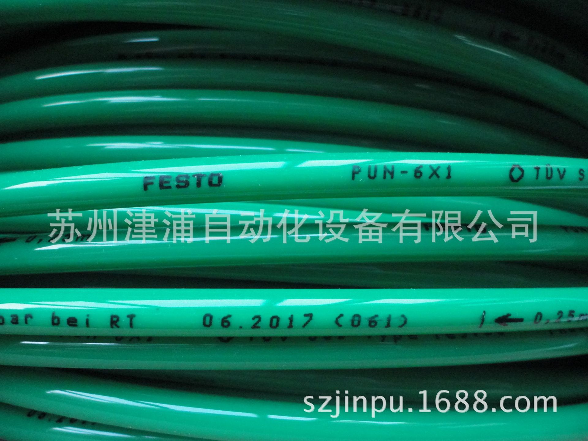 PUN-6x1-GN聚氨酯气管-FESTO气管绿色实拍178425高压pu软管高压管