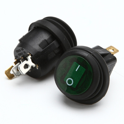 厂家直销 圆型 KCD1防水防尘船型开关大电流防水开关三脚带灯多色|ms